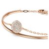 Brazalete Sublima blanco, chapado en tono oro rosa Brazalete Sublima blanco, chapado en tono oro rosa