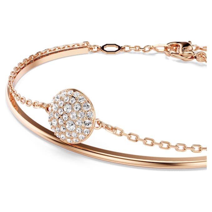 Brazalete Sublima blanco, chapado en tono oro rosa Brazalete Sublima blanco, chapado en tono oro rosa