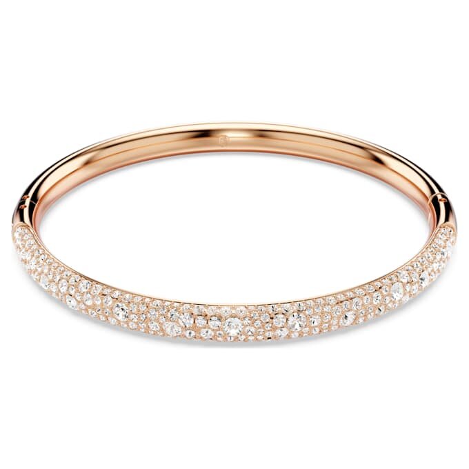 Brazalete Sublima con pavé de nieve, blanco, chapado en tono oro rosa Brazalete Sublima con pavé de nieve, blanco, chapado en tono oro rosa