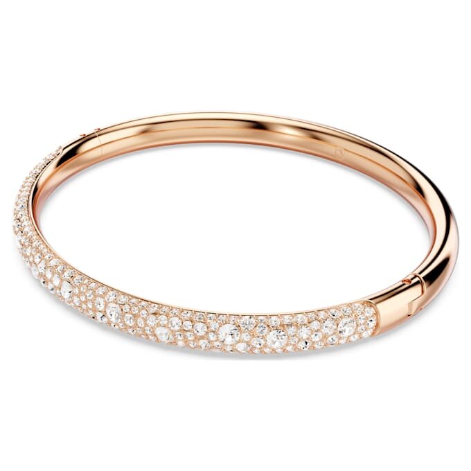 Brazalete Sublima con pavé de nieve, blanco, chapado en tono oro rosa Brazalete Sublima con pavé de nieve, blanco, chapado en tono oro rosa