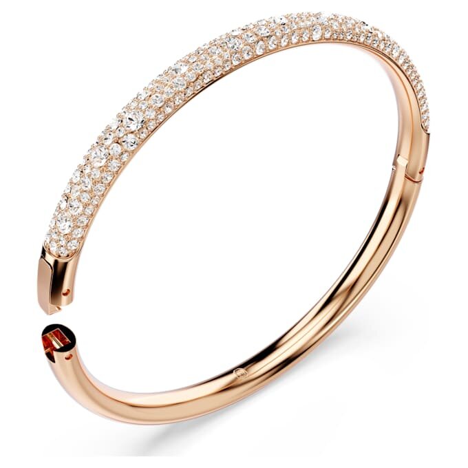 Brazalete Sublima con pavé de nieve, blanco, chapado en tono oro rosa Brazalete Sublima con pavé de nieve, blanco, chapado en tono oro rosa