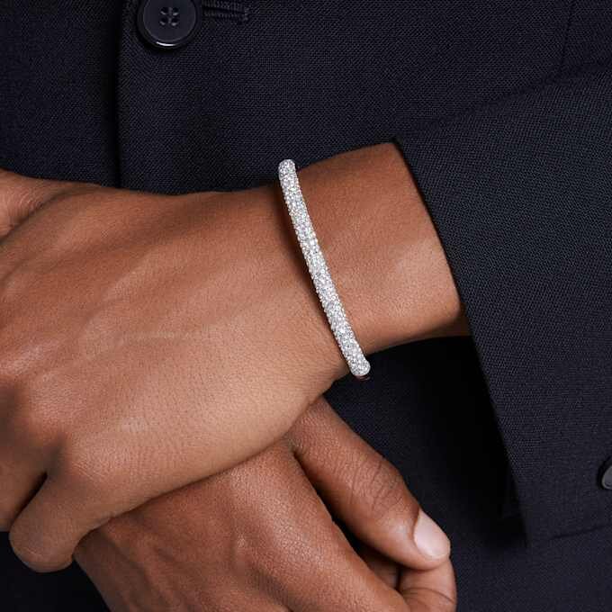Brazalete Sublima Snow Pavé, blanco, chapado en rodio Brazalete Sublima Snow Pavé, blanco, chapado en rodio