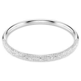 Brazalete Sublima Snow Pavé, blanco, chapado en rodio
