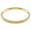 Brazalete Sublima Snow Pavé, tono dorado, chapado en tono dorado