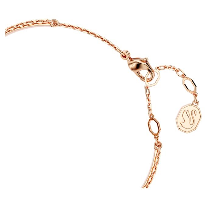 Brazalete Swan, negro, chapado en tono oro rosa Brazalete Swan, negro, chapado en tono oro rosa