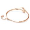 Brazalete Swan, negro, chapado en tono oro rosa Brazalete Swan, negro, chapado en tono oro rosa