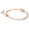 Brazalete Symbolica Pavé, herradura, blanco, chapado en tono oro rosa