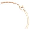Brazalete tipo serpiente con cortes mixtos, Año de la Serpiente, rojo, chapado en tono oro rosa