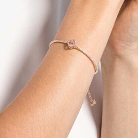 Brazalete Una Clover, rosa, chapado en tono oro rosa