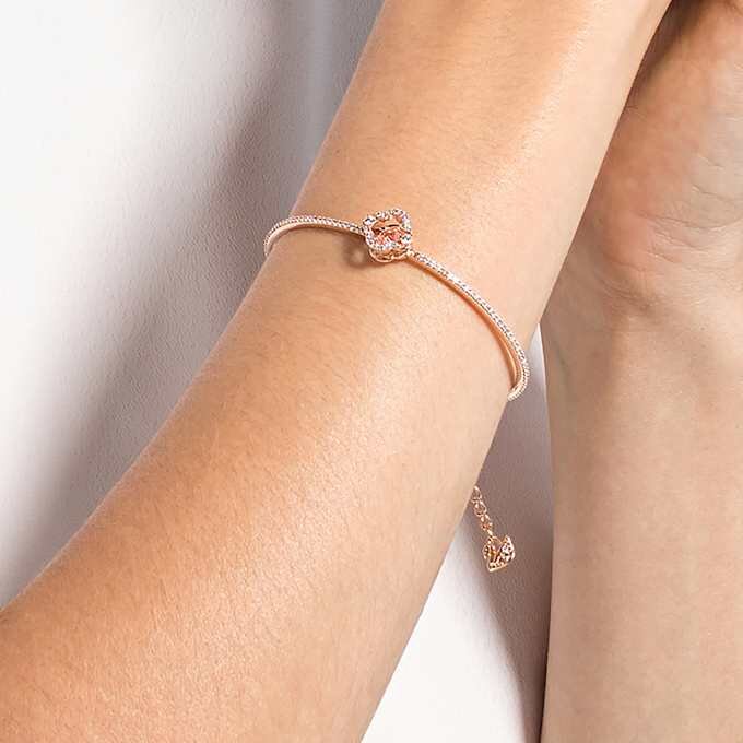 Brazalete Una Clover, rosa, chapado en tono oro rosa Brazalete Una Clover, rosa, chapado en tono oro rosa