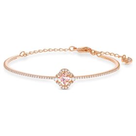 Brazalete Una Clover, rosa, chapado en tono oro rosa