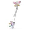 Broche Ariana Grande x Swarovski con cortes mixtos, libélula, multicolor, chapado en rodio Broche Ariana Grande x Swarovski con cortes mixtos, libélula, multicolor, chapado en rodio