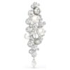 Broche Constella con perla de cristal, corte redondo, blanco, chapado en rodio Broche Constella con perla de cristal, corte redondo, blanco, chapado en rodio