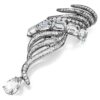 Broche «Feather» de la colección Vienna, blanco, chapado en rutenio Broche «Feather» de la colección Vienna, blanco, chapado en rutenio