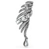 Broche «Feather» de la colección Vienna, blanco, chapado en rutenio Broche «Feather» de la colección Vienna, blanco, chapado en rutenio