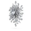 Broche Galaxy con diamantes cultivados en laboratorio, 15.71 Ct Tw, formas mixtas, oro blanco de 18K Broche Galaxy con diamantes cultivados en laboratorio, 15.71 Ct Tw, formas mixtas, oro blanco de 18K