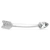 Broche Idyllia con cortes mixtos, forma de flecha, blanco, chapado en rodio Broche Idyllia con cortes mixtos, forma de flecha, blanco, chapado en rodio