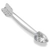 Broche Idyllia con cortes mixtos, forma de flecha, blanco, chapado en rodio Broche Idyllia con cortes mixtos, forma de flecha, blanco, chapado en rodio