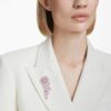 Broche Millenia con corte octogonal, morado, chapado en tono dorado Broche Millenia con corte octogonal, morado, chapado en tono dorado