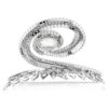 Broche para el cabello de Ariana Grande x Swarovski, corte baguette, blanco, chapado en rodio