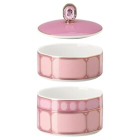 Caja Signum de porcelana, pequeña, rosa