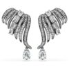 Colección Vienna: Ear Cuffs Feather, blanco, chapado en rutenio Colección Vienna: Ear Cuffs Feather, blanco, chapado en rutenio