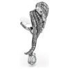 Colección Vienna: Ear Cuffs Feather, blanco, chapado en rutenio Colección Vienna: Ear Cuffs Feather, blanco, chapado en rutenio