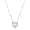 Colgante Ariana Grande x Swarovski con cortes mixtos, corazón, blanco, chapado en rodio Colgante Ariana Grande x Swarovski con cortes mixtos, corazón, blanco, chapado en rodio