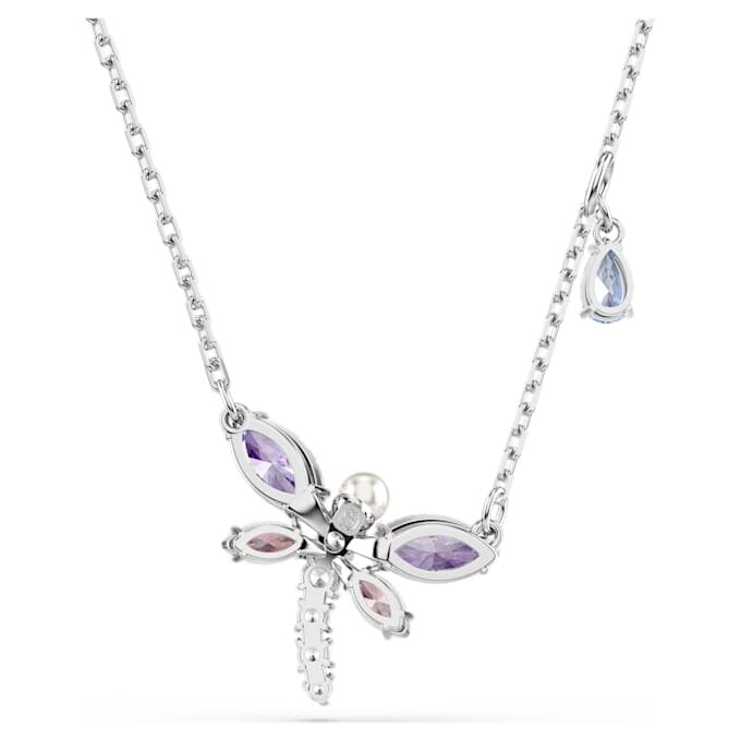 Colgante Ariana Grande X Swarovski con cortes mixtos, libélula, multicolor, chapado en rodio Colgante Ariana Grande X Swarovski con cortes mixtos, libélula, multicolor, chapado en rodio