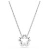 Colgante Ariana Grande x Swarovski con perla de cristal, corte redondo, flor, blanco, chapado en rodio Colgante Ariana Grande x Swarovski con perla de cristal, corte redondo, flor, blanco, chapado en rodio