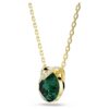 Colgante Bella V de corte redondo, verde, chapado en tono dorado Colgante Bella V de corte redondo, verde, chapado en tono dorado