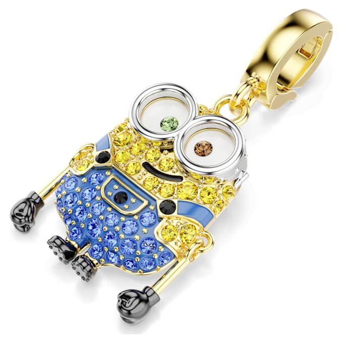 Colgante Bob de los Minions con pavé, multicolor, chapado en tono dorado Colgante Bob de los Minions con pavé, multicolor, chapado en tono dorado