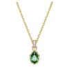 Colgante Chroma con corte de pera, verde, chapado en tono dorado Colgante Chroma con corte de pera, verde, chapado en tono dorado
