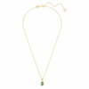 Colgante Chroma con corte de pera, verde, chapado en tono dorado Colgante Chroma con corte de pera, verde, chapado en tono dorado