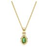 Colgante Chroma con corte de pera, verde, chapado en tono dorado Colgante Chroma con corte de pera, verde, chapado en tono dorado