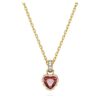 Colgante Chroma en forma de corazón, rojo, chapado en tono dorado Colgante Chroma en forma de corazón, rojo, chapado en tono dorado