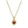 Colgante Chroma en forma de corazón, rojo, chapado en tono dorado Colgante Chroma en forma de corazón, rojo, chapado en tono dorado