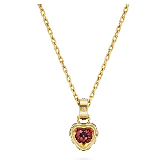Colgante Chroma en forma de corazón, rojo, chapado en tono dorado Colgante Chroma en forma de corazón, rojo, chapado en tono dorado