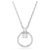 Colgante Constella con pavé, corte redondo, blanco, chapado en rodio