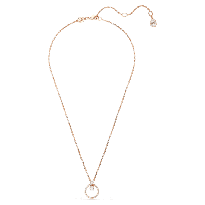 Colgante Constella con pavé, corte redondo, blanco, chapado en tono oro rosa Colgante Constella con pavé, corte redondo, blanco, chapado en tono oro rosa