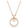 Colgante Constella con pavé, corte redondo, blanco, chapado en tono oro rosa Colgante Constella con pavé, corte redondo, blanco, chapado en tono oro rosa