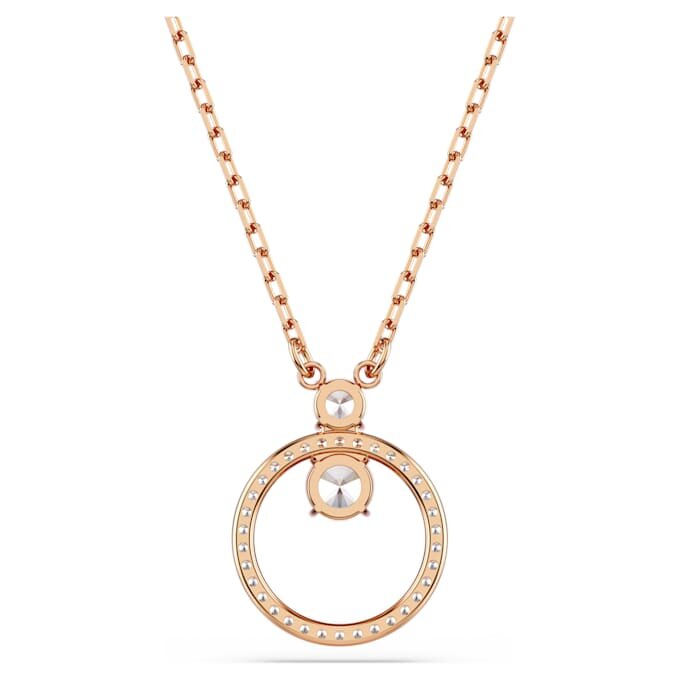 Colgante Constella con pavé, corte redondo, blanco, chapado en tono oro rosa Colgante Constella con pavé, corte redondo, blanco, chapado en tono oro rosa