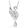 Colgante de cisne, blanco, chapado en rodio Colgante de cisne, blanco, chapado en rodio