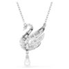 Colgante de cisne, blanco, chapado en rodio Colgante de cisne, blanco, chapado en rodio