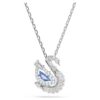 Colgante de cisne con cortes mixtos, cisne, azul