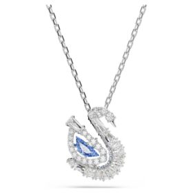 Colgante de cisne con cortes mixtos, cisne, azul