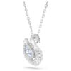 Colgante de cisne con cortes mixtos, cisne, azul