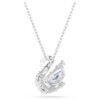 Colgante de cisne con cortes mixtos, cisne, azul