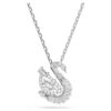 Colgante de cisne con cortes mixtos, cisne, blanco Colgante de cisne con cortes mixtos, cisne, blanco