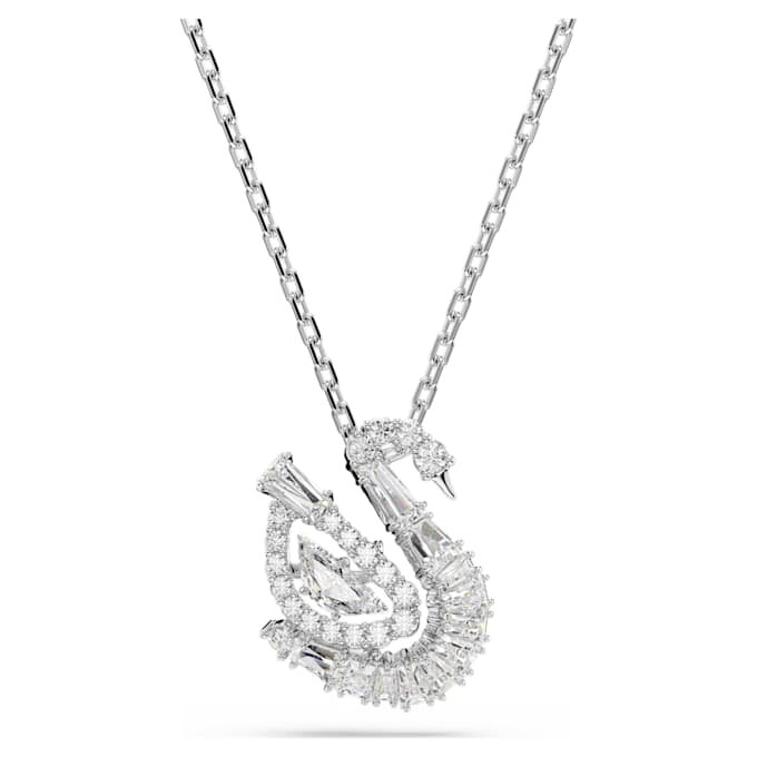 Colgante de cisne con cortes mixtos, cisne, blanco Colgante de cisne con cortes mixtos, cisne, blanco